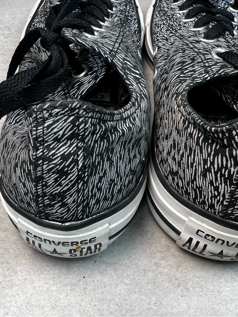 Converse Kids Black & White Low Top Sneakers
